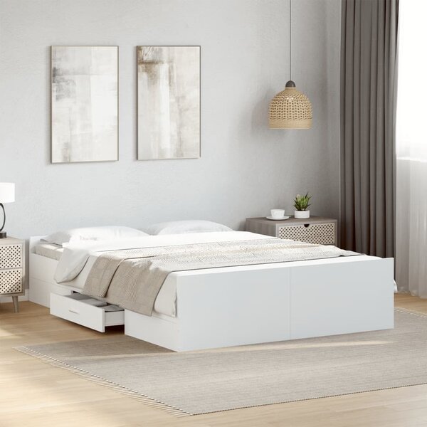 Okvir kreveta s ladicama bez madraca bijeli 135x190 cm - Bijela / 135 x 190 cm