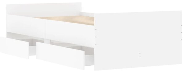 Okvir kreveta s ladicama bez madraca bijeli 90x200 cm - Bijela / 90 x 200 cm