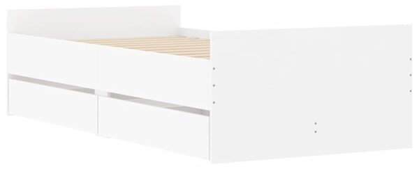 Okvir kreveta s ladicama bez madraca bijeli 90x200 cm - Bijela / 90 x 200 cm