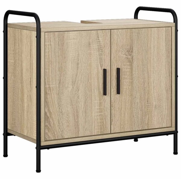 Set ormarića za kupaonicu 2 kom. Hrast sonoma 65 5 x 34 x 61 cm - Hrast sonoma Ormar s umivaonikom (2 vrata) + viseći ormar