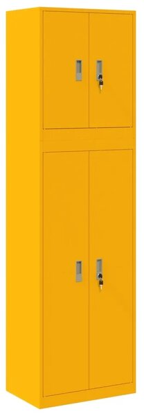 Ormarić za pohranu 2 kom. Žuta boja senfa 60 x 40 x 210 cm - Žuta boja senfa 60 cm 140 cm