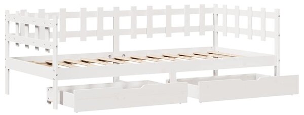 Dnevni krevet s ladicama bez madraca 80x200 cm masivno drvo - Smeđa / 80 x 200 cm