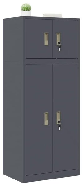 Ormarić za pohranu 2 kom. Antracit 60 x 40 x 145 cm Čelik - Antracit 60 cm 105 cm