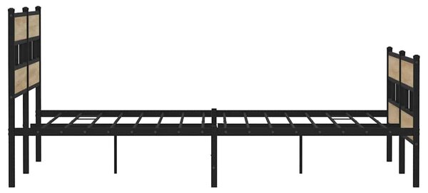 Metalni okvir kreveta bez madraca boja hrasta sonome 180x200 cm - Smeđa / 180 x 200 cm