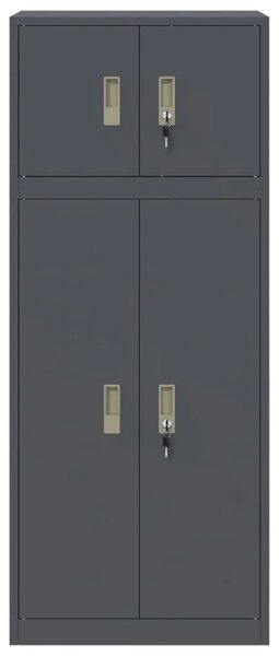 Ormarić za pohranu 2 kom. Antracit 60 x 40 x 145 cm Čelik - Antracit 60 cm 105 cm