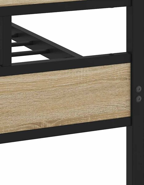 Metalni okvir kreveta bez madraca boja hrasta sonome 180x200 cm - Smeđa / 180 x 200 cm