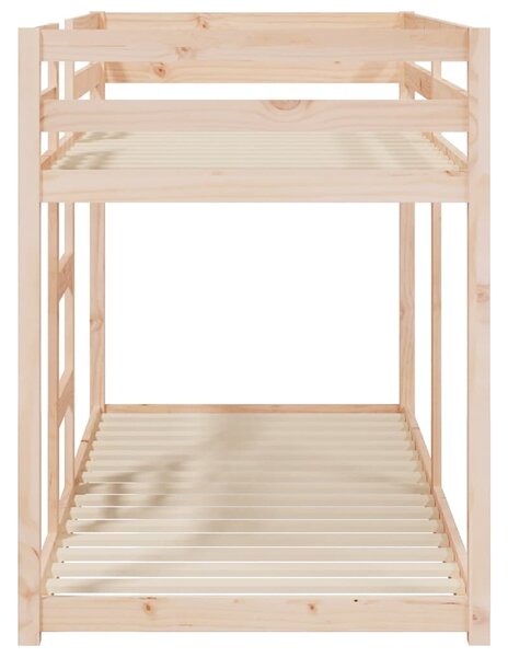 Krevet na kat 80 x 200 cm od masivne borovine - Smeđa / 80 x 200 cm