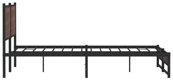 Metalni okvir kreveta bez madraca smeđa boja hrasta 160x200 cm - Smeđa / 160 x 200 cm