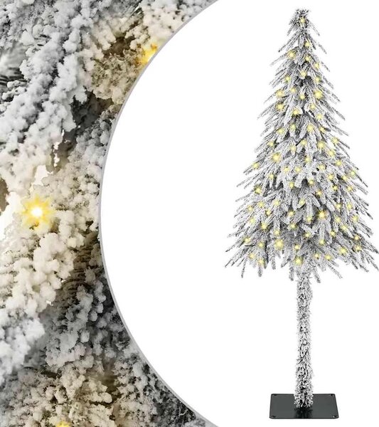 Božićno drvce s 150 LED svjetlima Bijelo 120 cm PE i čelik - 120 cm s LED-icama