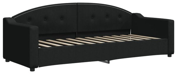 Dnevni krevet crni 80 x 200 cm od tkanine - Crna / 80 x 200 cm