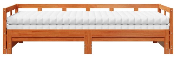 Dnevni krevet na razvlačenje s madracima 80x200 cm od borovine - Smeđa / 80 x 200 cm