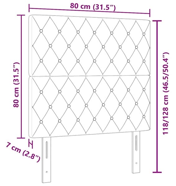 Uzglavlje Tamnozelena 80 cm Baršun - Tamnozelena 80 cm Visoki uzglavlje