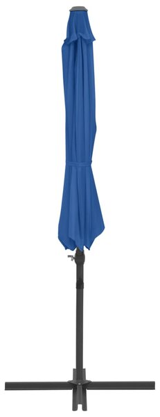 Konzolni vrtni suncobran s čeličnim stupom 300 cm azurnoplavi - Plava / 300 x 255 cm