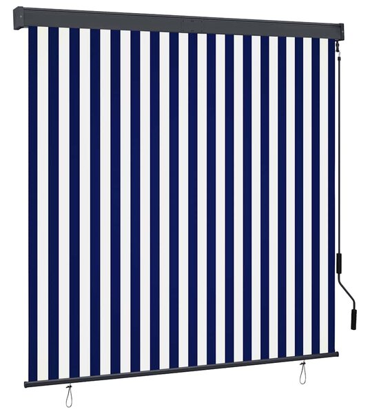 Vanjska roleta 160 x 250 cm plavo-bijela - Plava / 160 x 250 cm