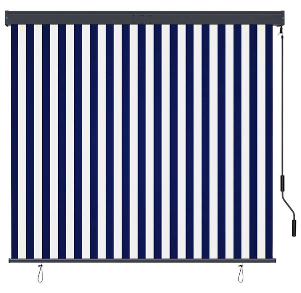 Vanjska roleta 160 x 250 cm plavo-bijela - Plava / 160 x 250 cm