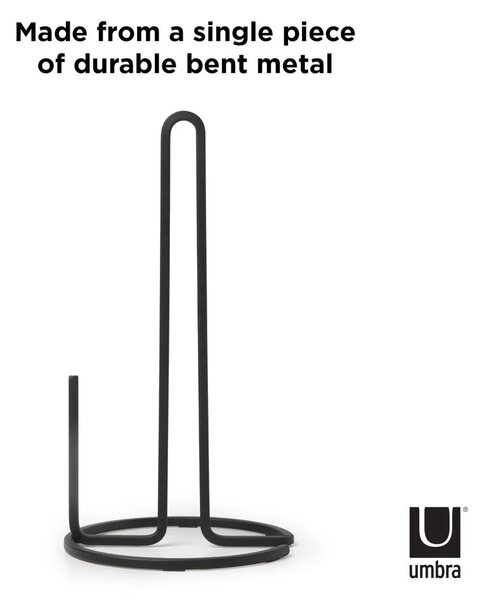 Crni željezan držač kuhinjskih ručnika ø 17 cm Squire – Umbra