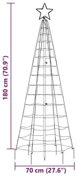 LED Božićno drvce s bodljama 220 LED-ica topla bijela 180 cm (samo AU) - Topla bijela 180 cm