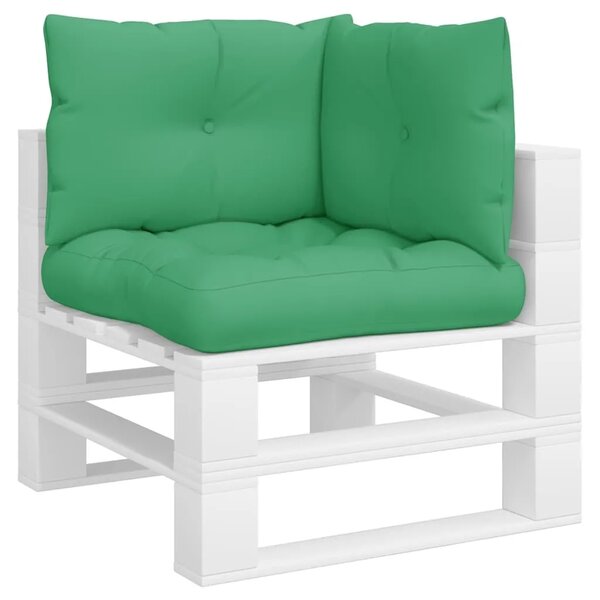 Jastuci za palete 3 kom zeleni od tkanine - Zelena kutna sofa