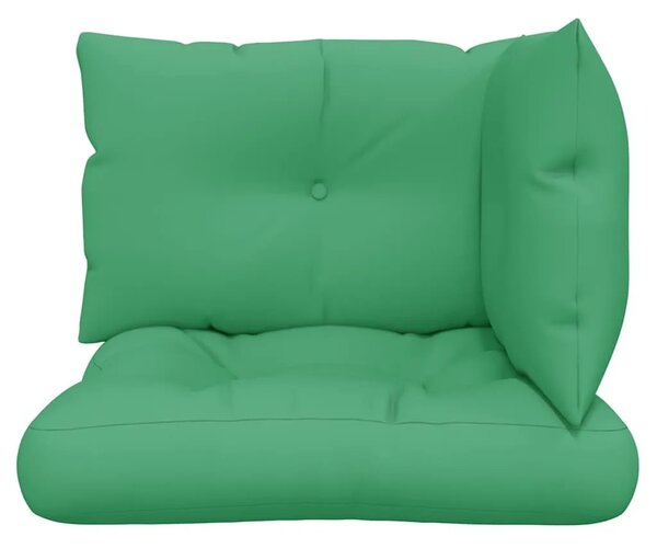 Jastuci za palete 3 kom zeleni od tkanine - Zelena kutna sofa