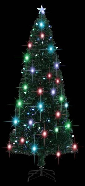 Osvijetljeno božićno drvce sa stalkom i LED 240 cm optička vlakna - 240 x 102 cm