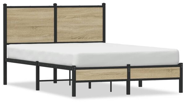 Metalni okvir kreveta bez madraca boja hrasta sonome 120x190 cm - Smeđa / 120 x 190 cm