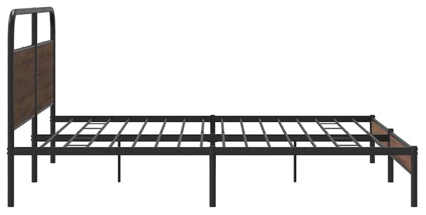 Metalni okvir kreveta bez madraca smeđa boja hrasta 180x200 cm - Smeđa / 180 x 200 cm