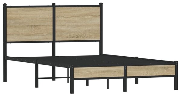 Metalni okvir kreveta bez madraca boja hrasta sonome 120x190 cm - Smeđa / 120 x 190 cm