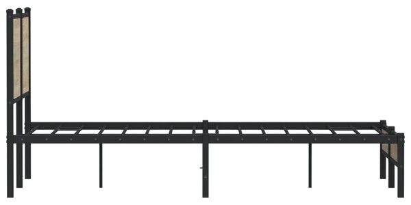 Metalni okvir kreveta bez madraca boja hrasta sonome 120x190 cm - Smeđa / 120 x 190 cm