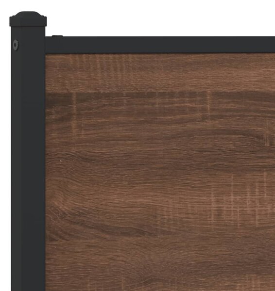 Metalni okvir kreveta bez madraca smeđi hrast 75x190 cm - Smeđa / 75 x 190 cm