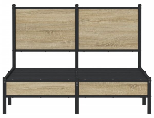 Metalni okvir kreveta bez madraca boja hrasta sonome 120x190 cm - Smeđa / 120 x 190 cm
