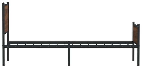 Metalni okvir kreveta bez madraca smeđi hrast 75x190 cm - Smeđa / 75 x 190 cm