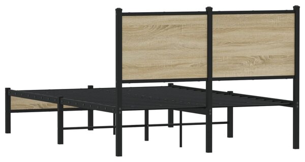 Metalni okvir kreveta bez madraca boja hrasta sonome 120x190 cm - Smeđa / 120 x 190 cm