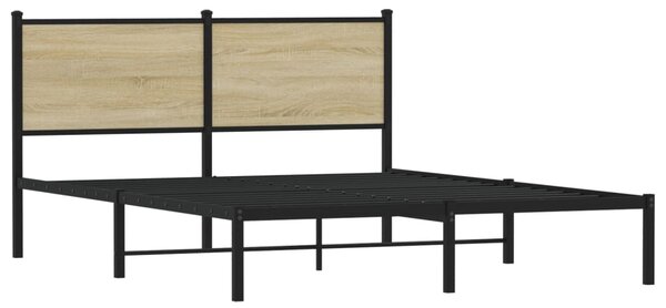 Metalni okvir kreveta bez madraca boja hrasta sonome 140x190 cm - Smeđa / 140 x 190 cm