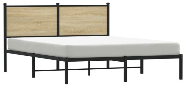 Metalni okvir kreveta bez madraca boja hrasta sonome 140x190 cm - Smeđa / 140 x 190 cm