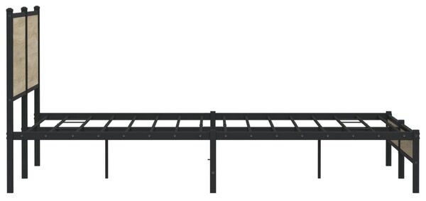 Metalni okvir kreveta bez madraca boja hrasta sonome 160x200 cm - Smeđa / 160 x 200 cm