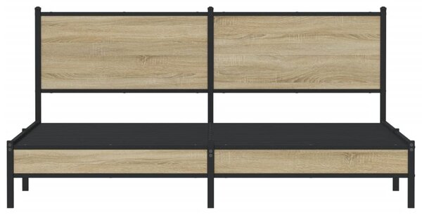 Metalni okvir kreveta bez madraca boja hrasta sonome 160x200 cm - Smeđa / 160 x 200 cm