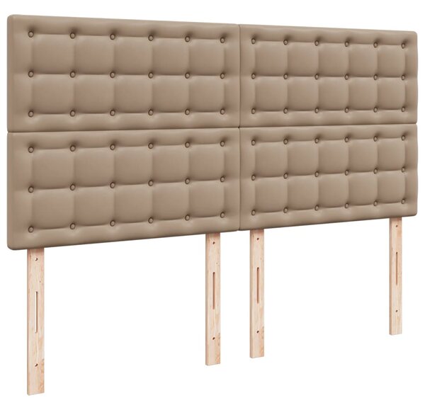 Krevet box spring s madracem cappuccino 180x200 cm umjetna koža - Smeđa / 180 x 200 cm