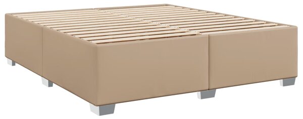 Krevet box spring s madracem cappuccino 180x200 cm umjetna koža - Smeđa / 180 x 200 cm