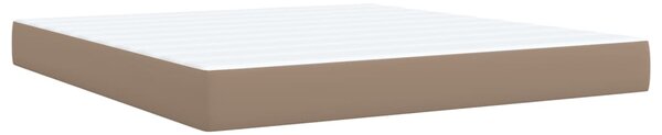 Krevet box spring s madracem cappuccino 180x200 cm umjetna koža - Smeđa / 180 x 200 cm