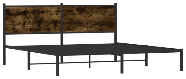 Metalni okvir kreveta bez madraca boja hrasta 160x200 cm - Smeđa / 160 x 200 cm