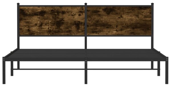 Metalni okvir kreveta bez madraca boja hrasta 160x200 cm - Smeđa / 160 x 200 cm