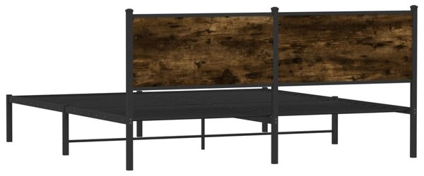 Metalni okvir kreveta bez madraca boja hrasta 160x200 cm - Smeđa / 160 x 200 cm