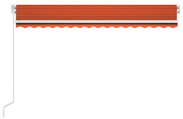 Tenda na ručno uvlačenje LED 400 x 300 cm narančasto-smeđa - Šarena / 400 x 300 cm
