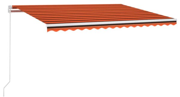 Tenda na ručno uvlačenje LED 400 x 300 cm narančasto-smeđa - Šarena / 400 x 300 cm