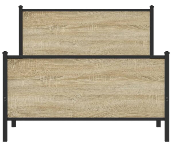 Metalni okvir kreveta bez madraca boja hrasta sonome 100x190 cm - Smeđa / 100 x 190 cm