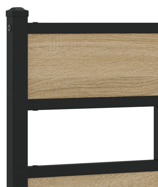 Metalni okvir kreveta bez madraca boja hrasta sonome 75x190 cm - Smeđa / 75 x 190 cm