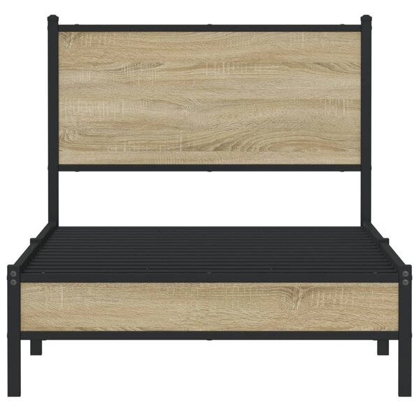 Metalni okvir kreveta bez madraca boja hrasta sonome 80x200 cm - Smeđa / 80 x 200 cm