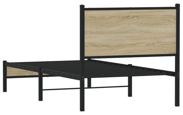 Metalni okvir kreveta bez madraca boja hrasta sonome 80x200 cm - Smeđa / 80 x 200 cm
