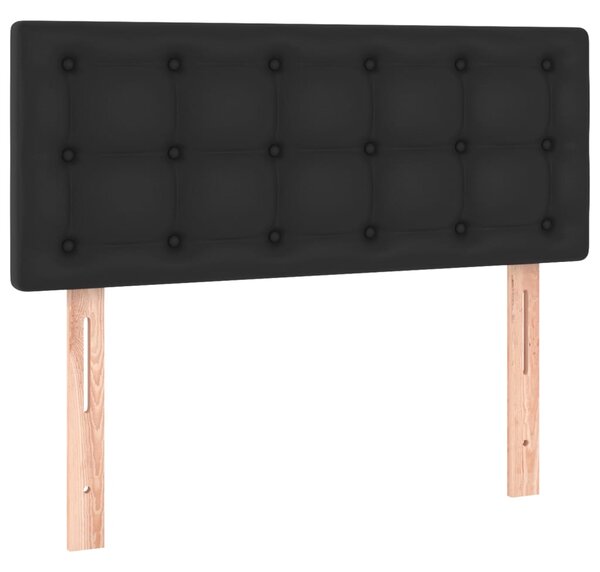 Krevet s oprugama i madracem crni 120 x 200 cm od umjetne kože - Crna / 120 x 200 cm