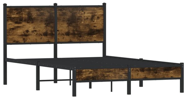 Metalni okvir kreveta bez madraca boja hrasta 120x200 cm - Smeđa / 120 x 200 cm